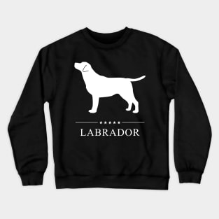 Labrador Retriever Dog White Silhouette Crewneck Sweatshirt